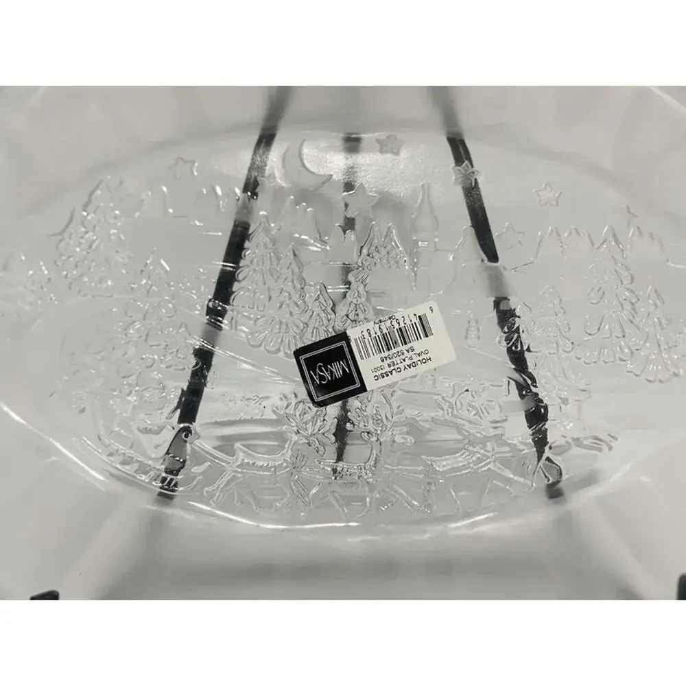 Mikasa Crystal Oval Platter 11.75